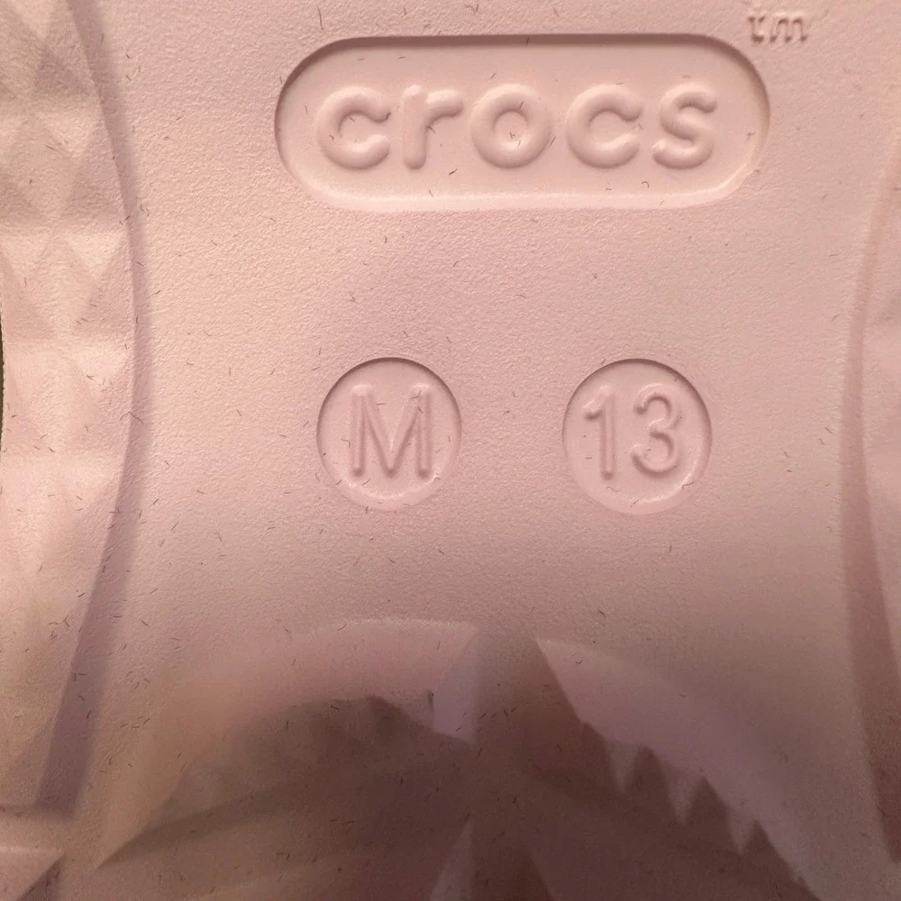 Crocs Crush Clog Mens Size 13 Pink Lightweight Slip On NEW 209347-6U0